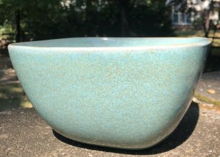Glidden Pottery Square Bowl Speckled Turquoise Blue 17
