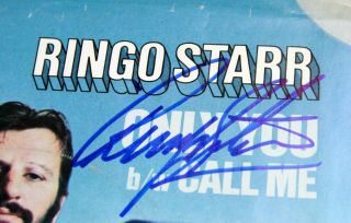 Beatles - Ringo Starr Autographed Only You Pic Sleeve - Frank Caiazzo Loa - 1974 - Btxa
