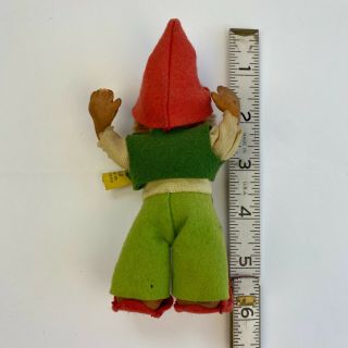 Steiff Lucki Dwarf Elf Gnome Doll 5” ID Chest Tag 1960s Vintage Toy 3