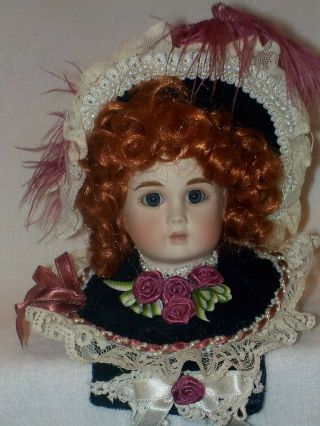 Victorian Porcelain Doll Head Ornament 3