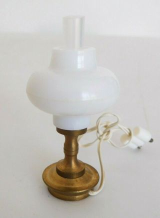 Vintage Dollhouse Miniature Electric Electrified Hurricane Lamp W.  Germany