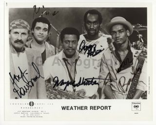 Weather Report 8x10 Photo Signed By Wayne Shorter And 5 Band Members