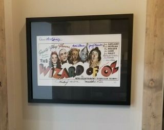The Wizard Of Oz Custom Framed Movie Print Poster Cast - Signed Autographed,