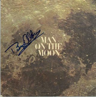 Buzz Aldrin Signed Man On The Moon Auto 45 Rpm Record Cover Beckett Q65739