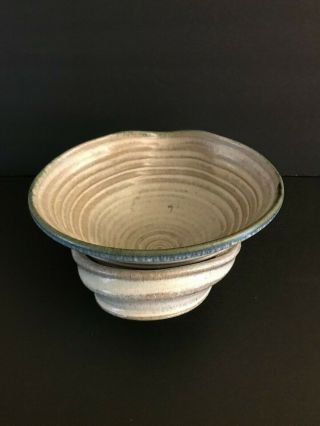 Vintage MCM E.  Wang Bowl Studio Art Pottery 3