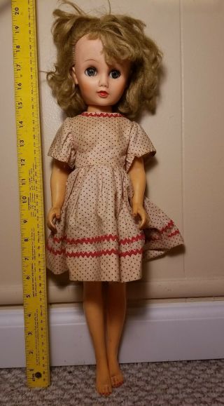 Vintage 19 " 14r Doll " Revlon - Like " Grocery Store Blonde Green Sleep Eyes