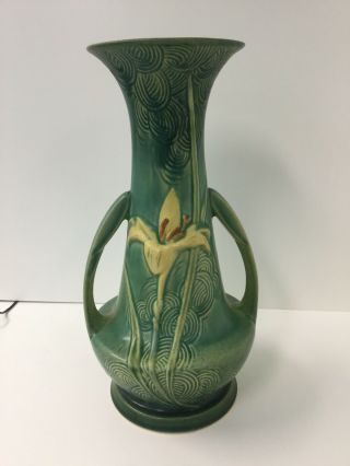 Roseville Green Zephyr Lily Vase 140 - 12 2