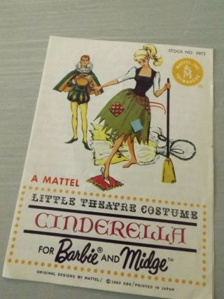 Vintage Barbie Ken Little Theatre Costume The Prince Program Booklet