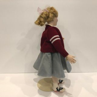 Vintage Sock Hope School Girl Doll with Stand Poodle Skirt PG Jacket 2