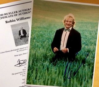 Robin Williams Signed 8 X10 Photo Hand Signed Autographed W/coa