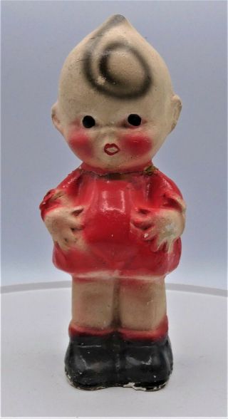 Vintage 1950’s Kewpie Doll Chalkware Carnival Prize 8” Love Gift