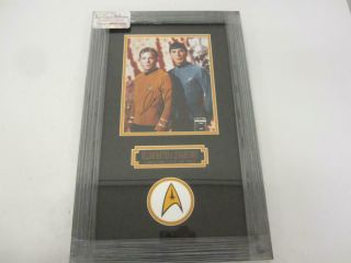William Shatner Leonard Nimoy Dual Signed Star Trek Framed Photo Display