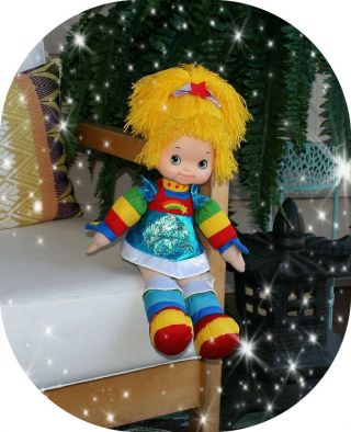 Rainbow Brite Plush Hallmark Doll 18 " Plush Rubber Head