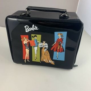 Barbie Lunch Box Soft Vinyl 2002 Black Vintage 7 3/4 " X 6 "