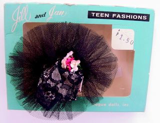1958 Vogue Jill Doll Tagged Black Tulle Pink Taffeta Ballerina Set 3314 Boxed