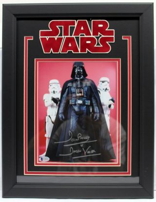 David Prowse Signed Star Wars " Darth Vader " Framed 8x10 Photo Beckett C14819
