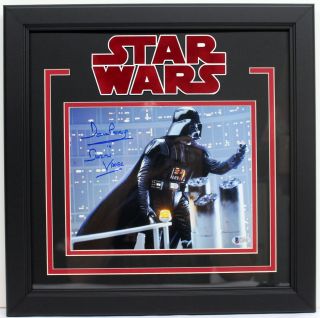 David Prowse Signed Star Wars Darth Vader Framed 8x10 Photo Beckett Bas C14827