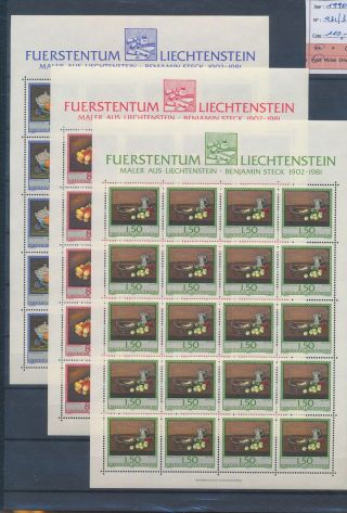 Xc53746 Liechtenstein 1990 Paintings Art Sheets Xxl Mnh Cv 110 Eur