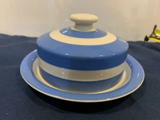 Cornishware T G Green Covered Dish - Butter?