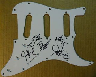 Autographed Motion City Soundtrack Guitar Pick Guard Signed By All 5 Members