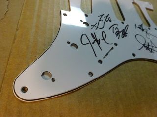 Autographed MOTION CITY SOUNDTRACK Guitar Pick Guard Signed by All 5 Members 3