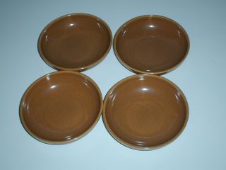 4 Vtg Russel Wright Iroquois Casual Bowls 5 5/8 " Wide 1 1/2 " High Ripe Apricot