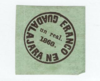 Mexico,  1867,  Scott 47,  1r,  Guadalajara Provisional,  Mh,  Scott=$14