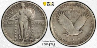 1919 S 25c Standing Liberty Quarter Pcgs Vf 30 Very Fine To Extra Fine Strong.