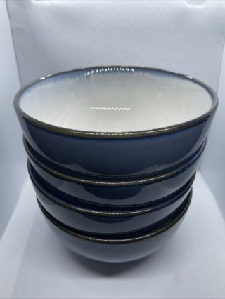 Sango Nova Blue Fruit/dessert Bowls - Set Of 4