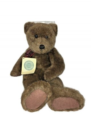 Boyds Teddy Bear Plush 14 " J.  B.  Bean Series Brown 1985 - 1994 Vintage Collectible