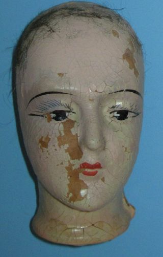 Antique Vintage " Anita " Type Boudoir Bed Doll Compo Head Shank Neck 2021 - A - Sr