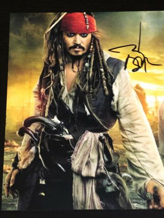 Johnny Depp autographed 8x10 photo,  signed,  authentic,  Pirates, 2