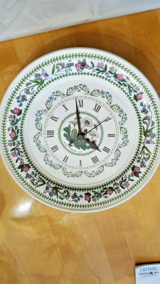 Portmeirion Botanic Garden Dinner Plate Wall Clock With Daisies Us