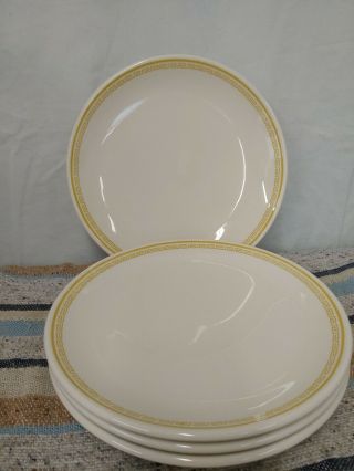 4 Dinner Plates Homer Laughlin Restaurant Ware Greek Key Athena Pattern 10”