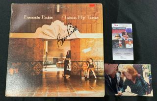 Bonnie Raitt Hand Signed Autographed Takin My Time Vinyl Album/record Jsa/coa