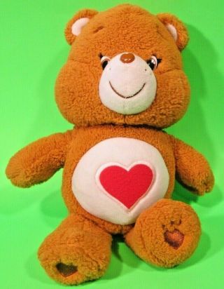 2014 Just Play Care Bears Tenderheart Bear Brown Heart Plush 14 "