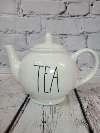 Rae Dunn Magenta Stamped " Tea " Pot Teapot 2015/2016 Rare