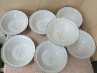 7 Noritake Japan Woodstock Pattern Stoneware Round Soup/cereal Bowls Vintage