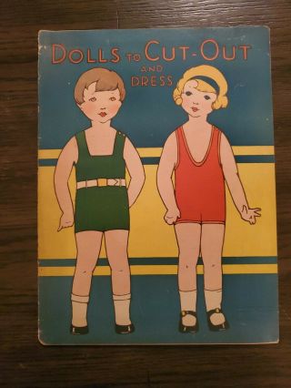 Paper Dolls Vintage,  Rare 1929 By Mcloughlin Bros