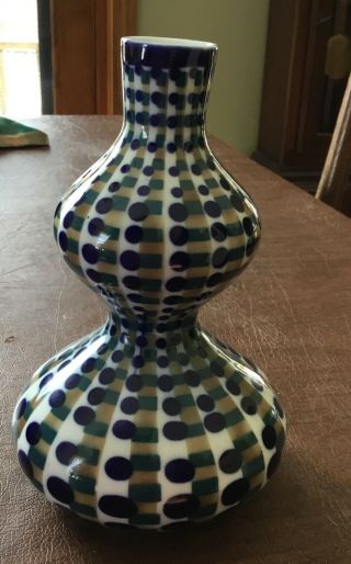 Vintage Sargadelos Of Spain Art Deco Vase Signed R P