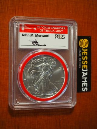 2021 (s) Silver Eagle Pcgs Ms70 Mercanti Emergency Issue Struck At San Francisco