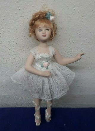 Vintage 8 " All Porcelain Ballerina Doll Lovely