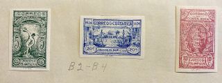 1924 Costa Rica Athletic Games Stamps Sc B2 - B4 - Set Of 3 Stamps