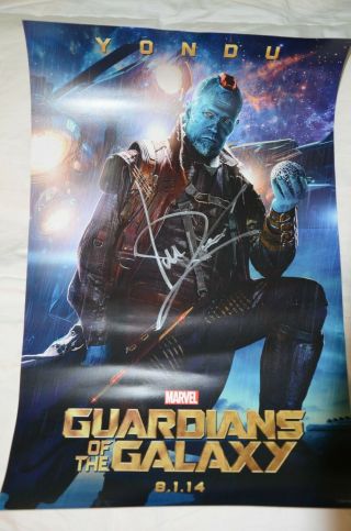 Sdcc 2014 Marvels Guardians Of The Galaxy Michael Rooker Signed Yondu Poster Ra