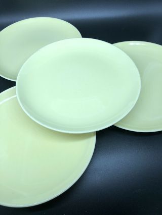 Russell Wright Iroquois Casual Yellow Set Of 4 Salad Plates 7 1/2 " Euc