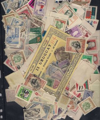 Uruguay - Large Variety Of Kiloware Stamps - Weighs 1.  1 Oz