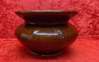 Rare Vintage Red Wing North Star Stoneware Bowl Flower Pot Embossed
