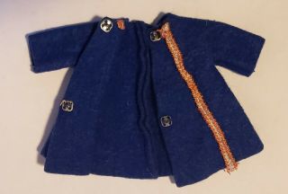 Vintage 1960s Ideal Toy Tammy Doll Family JAPAN Pepper? Blue Wool Coat Outfit 2