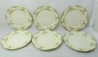 Vintage Homer Laughlin Eggshell Nautilus Aristocrat Set Of 6 Dinner Plates