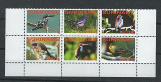Suriname 1376 A - F - Birds.  Set Of 6.  Mnh.  Og.  02 Sur1376s6